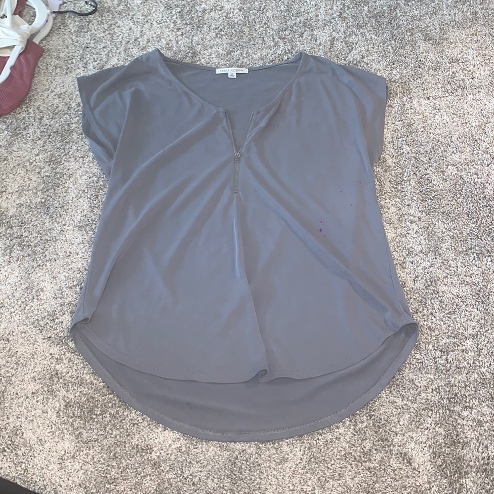 Grey Blouse size(M) zipper front